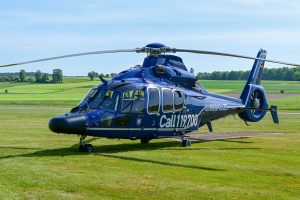 Hubschrauber Eurocopter EC-155 der Bundespolizei D-HLTO kurz vorm Start